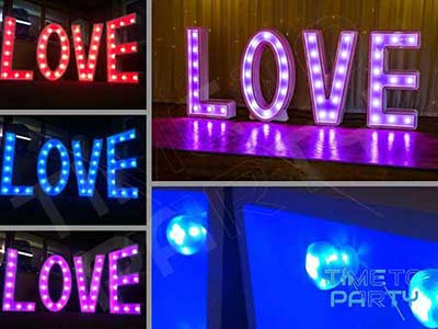 Different Colour Giant Love Letters