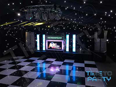 Chequered Black And White Dance Floor